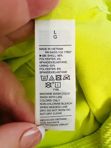 Old Navy  Bright Lime High-Waisted Bikini Bottom