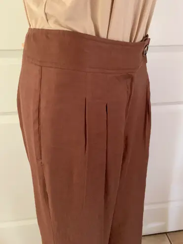 Elie Tahari Linen Blend Wide Leg Pants