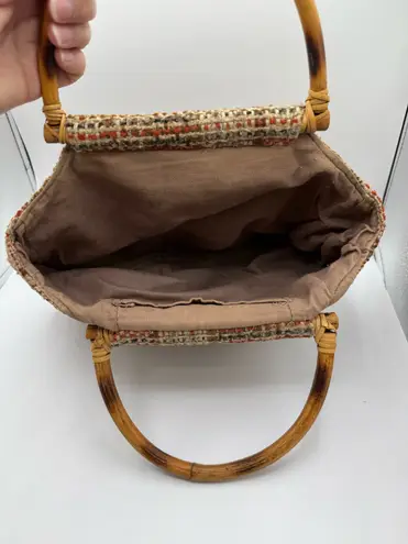 Vintage Tweed Multi Color Woven Handbag Purse