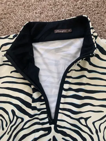 J. McLaughlin  Cheetah Print Athletic Half Zip 