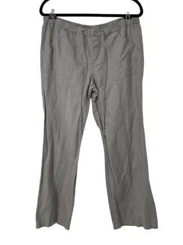 New York And Company Gray Linen Cotton Blend Pants