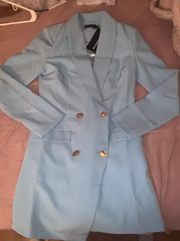 Pretty Little Thing Light Blue Blazer Dress