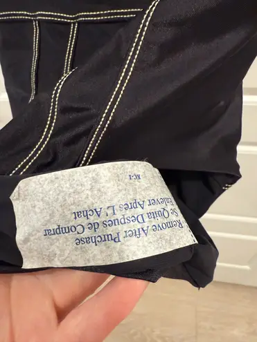 Becca Black Sheen Corset-seamed One-piece Swimsuit