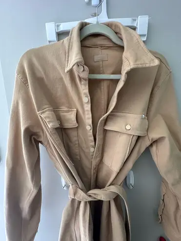 MOTHER Denim MOTHER The Cadet Belted Mini Shirt Dress