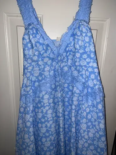 Altar'd State Floral Blue Dress