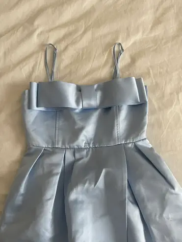 Romantic Bow Midi Dress Blue