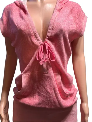 Pulp short sleeve hooded pink tee top M Size M