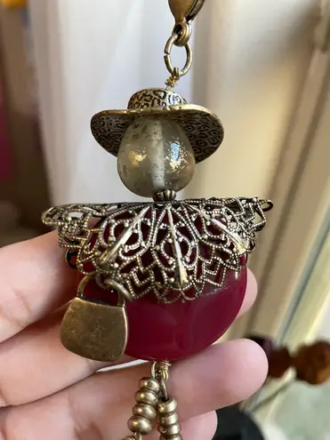 Coldwater Creek Vintage novelty doll charm Pendant necklace