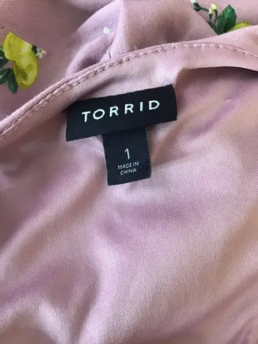 Torrid Lemon Print Dress Pink Size 1X