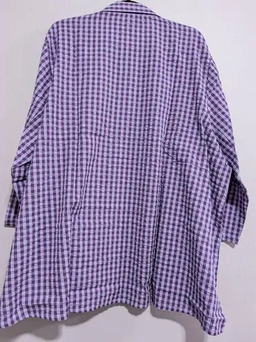 The Vermont country store women's purple checkered shirt 2X Size XXL