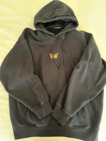 Brandy Melville Butterfly Hoodie Black