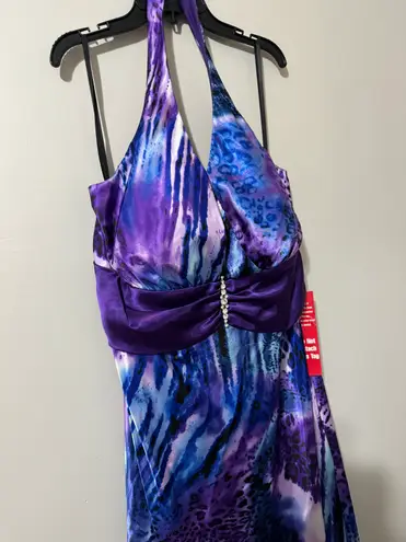 B. Smart Purple Multi- Color Animal Print Silk Size 24