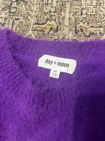 The Moon Day +  Purple Short Sleeve Sweater