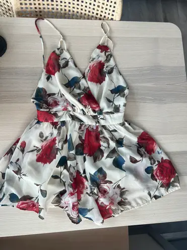 B.Original Floral Open Back Romper