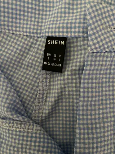 SheIn Blue Gingham  Pants