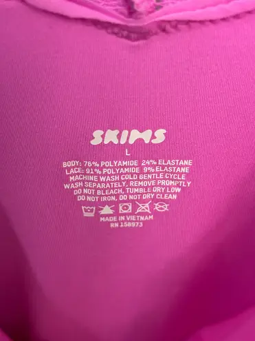 SKIMS  Fits Everybody Long Sleep Dress Large Neon Orchid NWT Defective