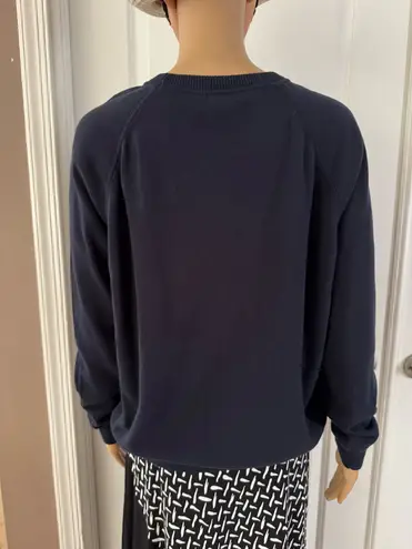 Minnie Rose Pineapple Graphic Navy Cotton Pullover. Size S. MSRP $165