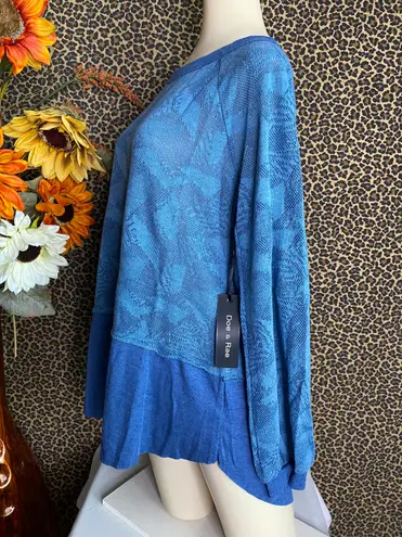 Doe & Rae ✅3/$30✅ NWT Teal/Blue Two Tone Long Sleeved Top | MEDIUM |