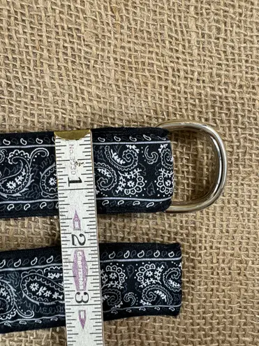 Eliza B. Womens Designer Blue Paisley Cotton Belt S