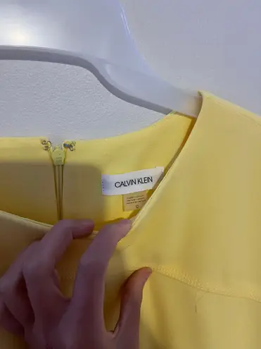 Calvin Klein Yellow Business Dress