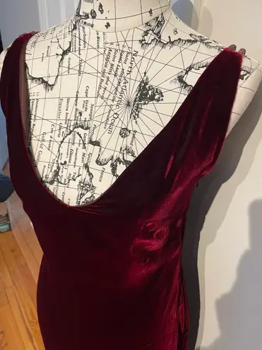 Ellen Tracy NWT Vintage y2k Linda Allard VELVET Gown beads spaghetti straps A-line Rave bright