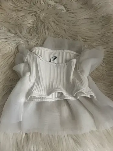 ZARA Organza Bandeau Top