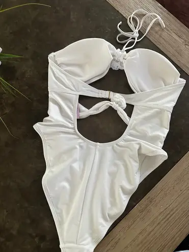 Wild Fable Women's Removable Rosette Extra High Leg Extra Cheeky One Piece Swimsuit - ™