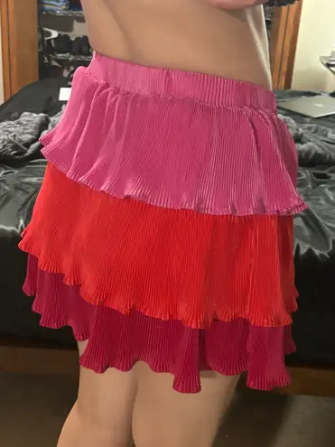 Pink Lily Tiered Skirt