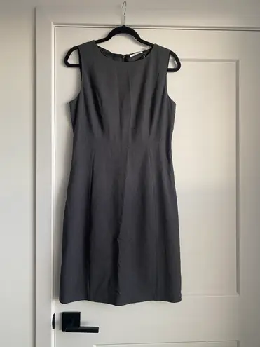 Tahari Dark Gray Charcoal Work sneath formal Dress Size 8 brand new