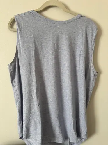 Lululemon Heathered Gray Muscle Swing Tank Top Pima Cotton Blend