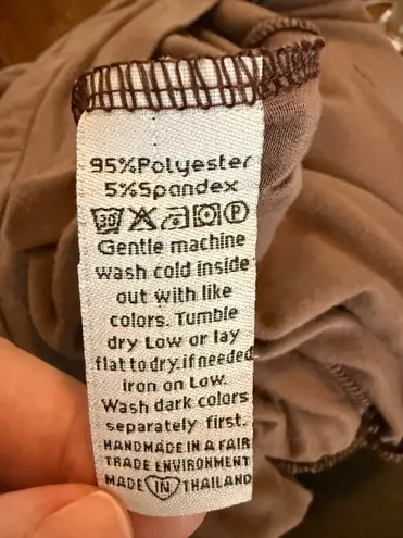 Luna Claire EUC High Waist Skirted Cropped Wide Leg Pants Brown