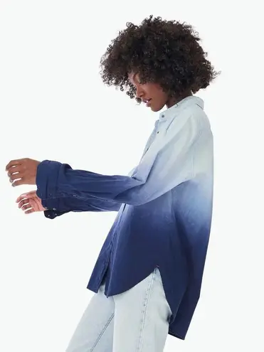 Xirena • Beau Ombré Shirt in Dawn Bleu cotton poplin dip dye button down