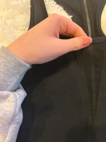 Zyia Active Effortless Black Mesh Detail Racerback Tank Women’s Size XXL Black