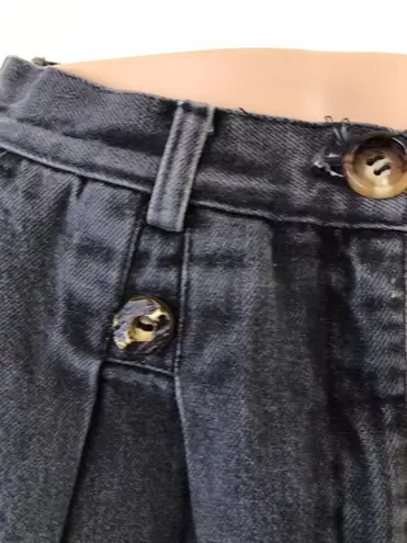 Vintage 80s 90s Black High Waist Relaxed Fit Tapered Mom Jeans Size 28