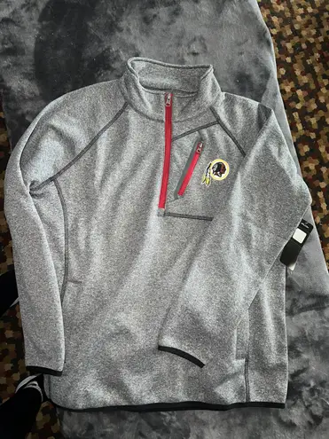 NFL Team Apparel NFL Washington Redskins Women’s Quarter Zip Pullover Sweatshirt 