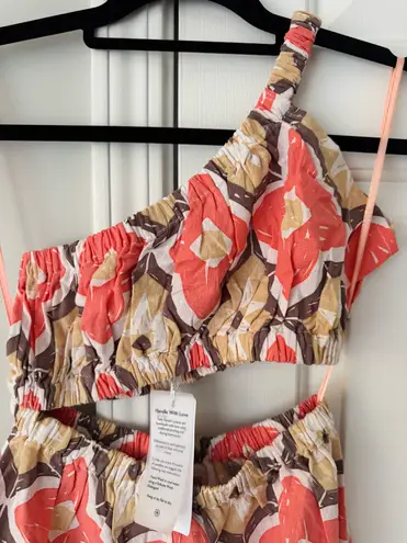 Tiare Hawaii Anthropologie Kea One-Shoulder Linen Cotton Mini Dress, Size XS