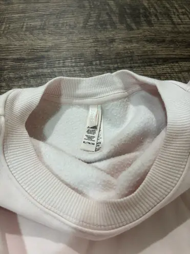 SKIMS cotton fleece classic crewneck in barely pink