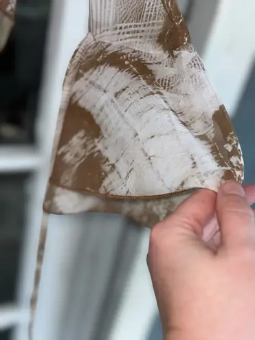 Commense Women's Large Brown Ruffled Modern Vintage