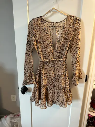 The Impeccable Pig Cheetah Print Wrap Dress
