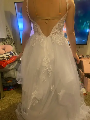 Lace Wedding Dress White Size XXS