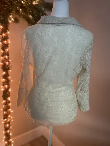 American Rag Lace Button Up - Image 6