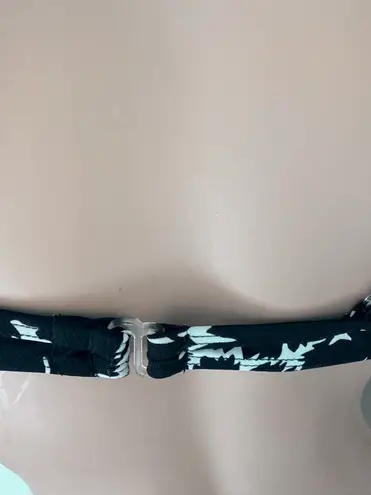 NEW Vintage Carabella Bikini Top Black White Floral Underwire Sz 10 Made Mexico