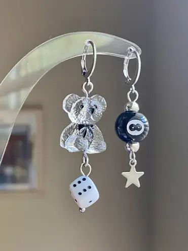 Handmade y2k retro kawaii funky style dangle earrings