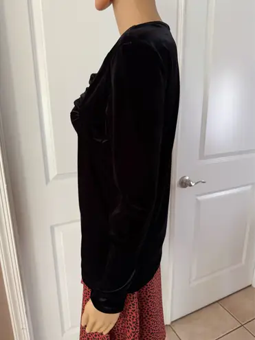 ANATOMIE Calliope Stretch Velvet Top in Black. MSRP $228 Black Size L