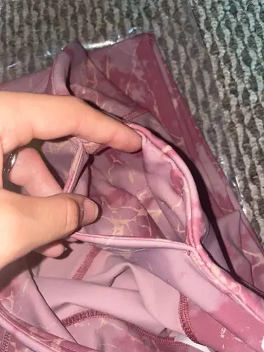 Susan Graver SG Sport Regular Printed Contour Knit Crop Leggings Dusty Rose