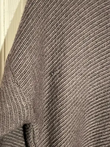 Soft Surroundings Grey Knit Pullover Sweater, V-Neck, Size S Acrylic-Wool-Alpaca