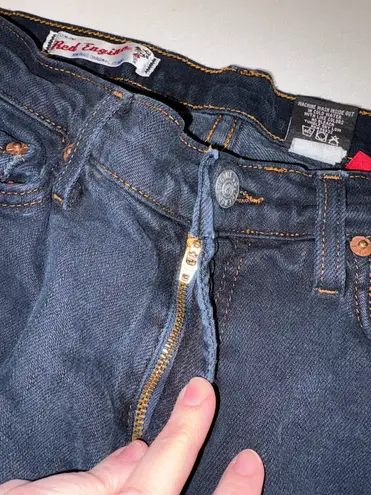 Red Engine jeans straight leg bootcut button/zip 5 pockets distressed Sz 29