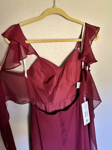 Azazie New Everett Cabernet Dress