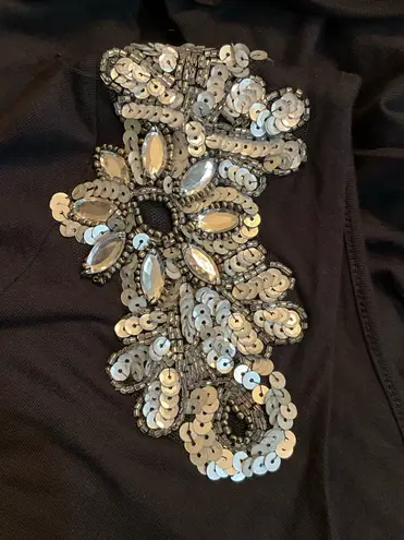 Vertigo black one shoulder sequin top