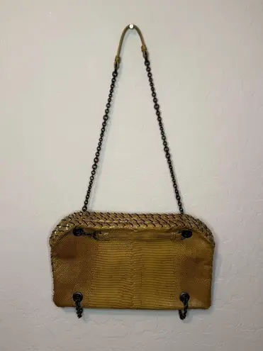 Bottega Veneta Lizard Shoulder Bag With Matching Compact Mirror One Size